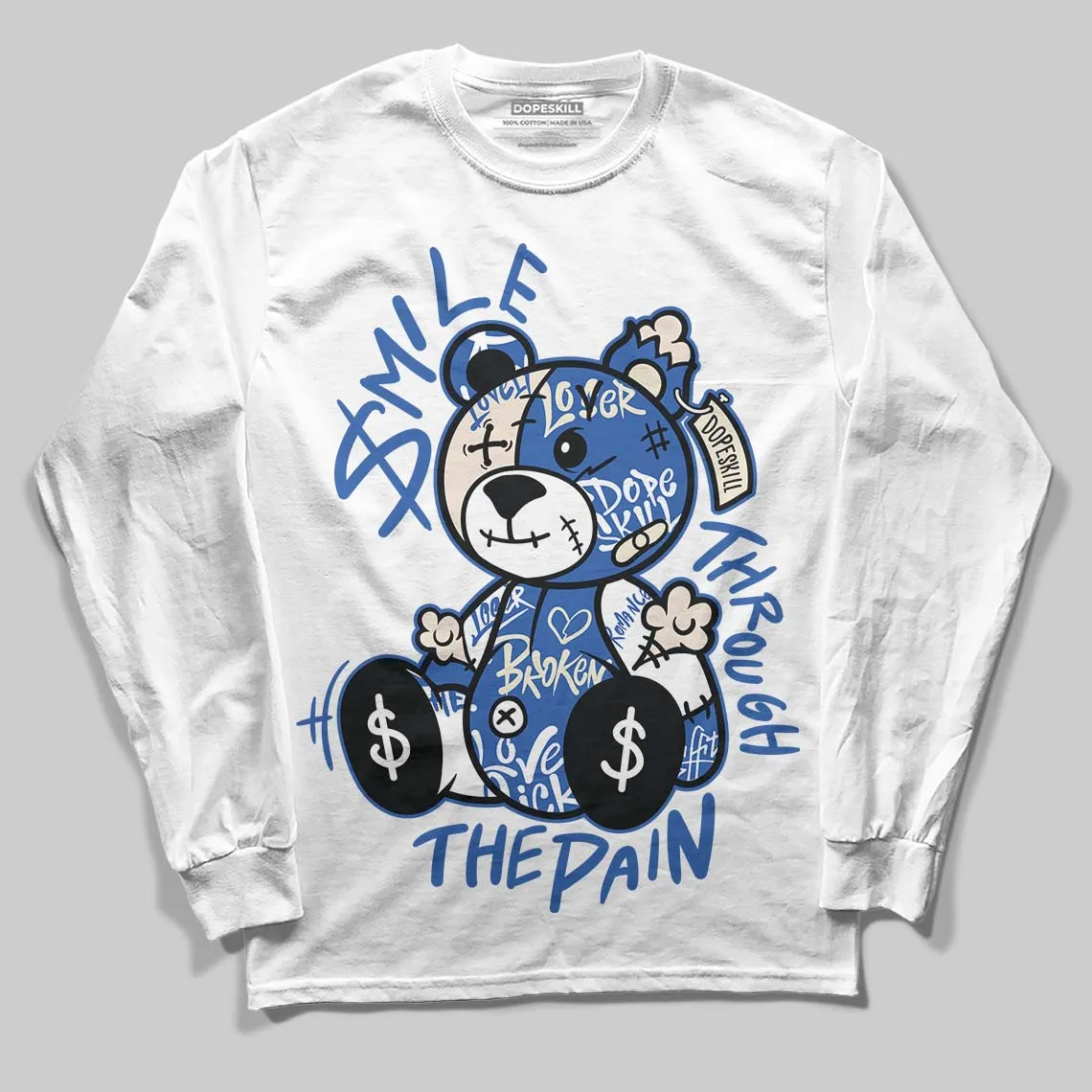 Travis Scott x Fragment 1s DopeSkill Long Sleeve T-Shirt Smile Through The Pain Graphic sold by DopeSkill