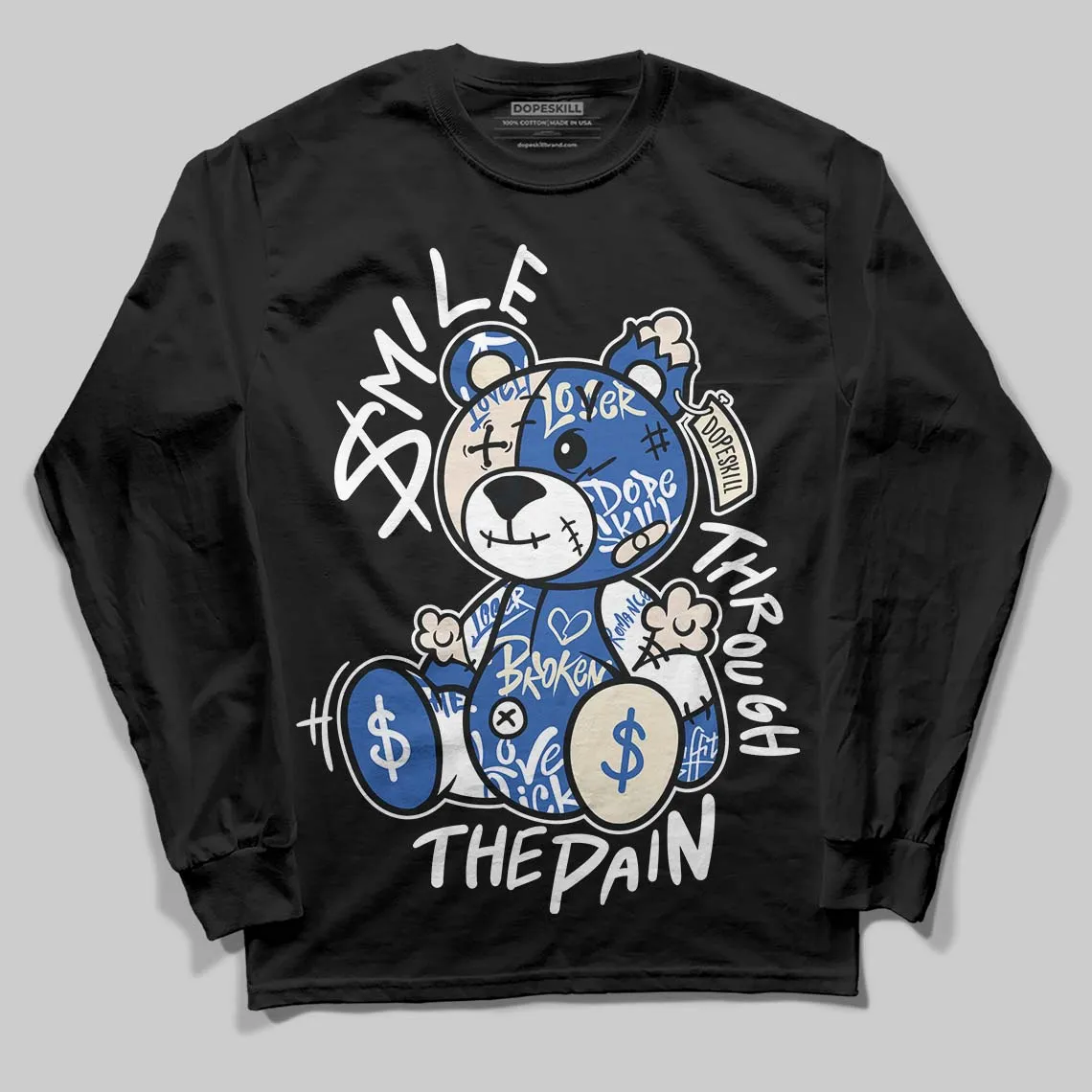 Travis Scott x Fragment 1s DopeSkill Long Sleeve T-Shirt Smile Through The Pain Graphic sold by DopeSkill product image thumbnail 2