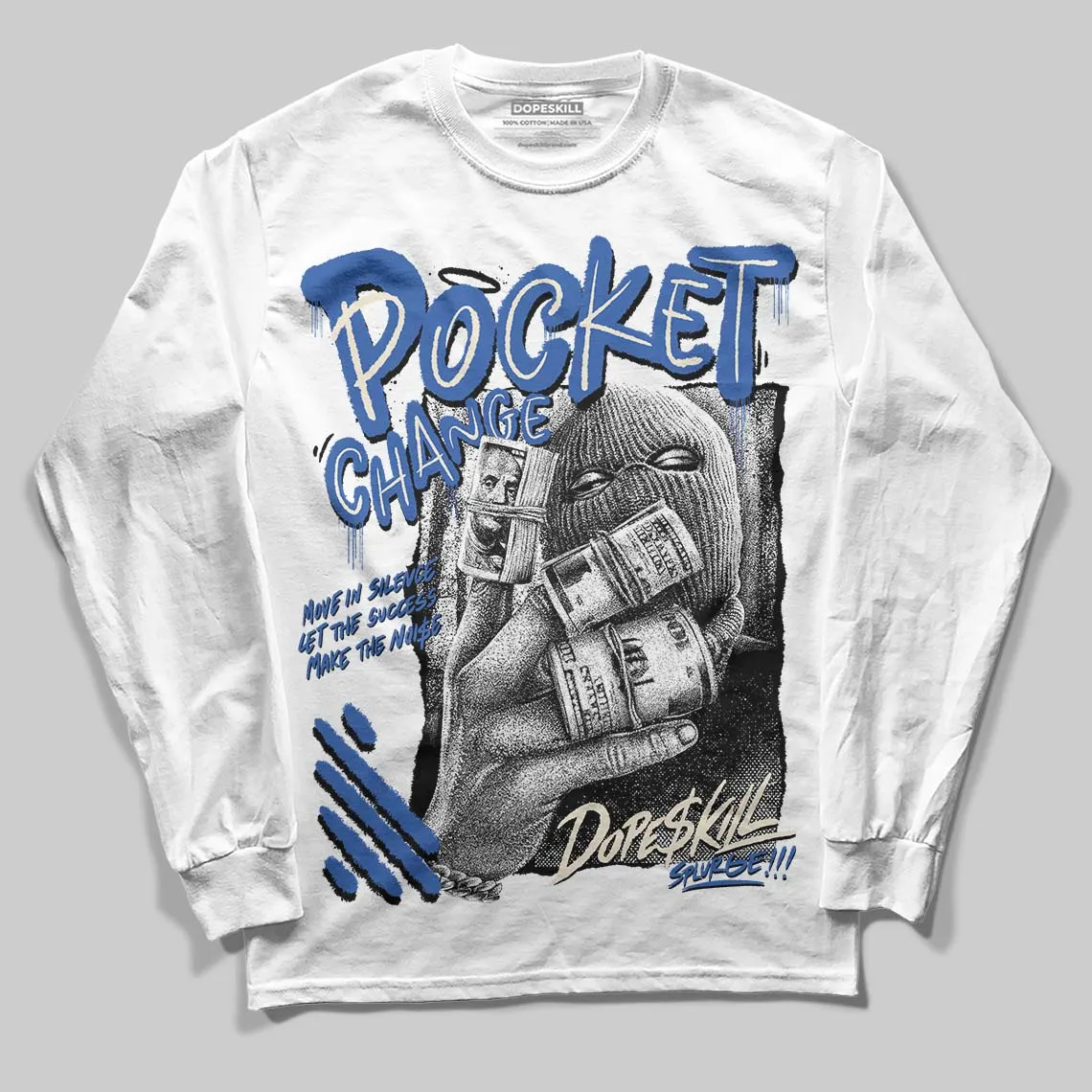 Travis Scott x Fragment 1s DopeSkill Long Sleeve T-Shirt Pocket Change Graphic sold by DopeSkill