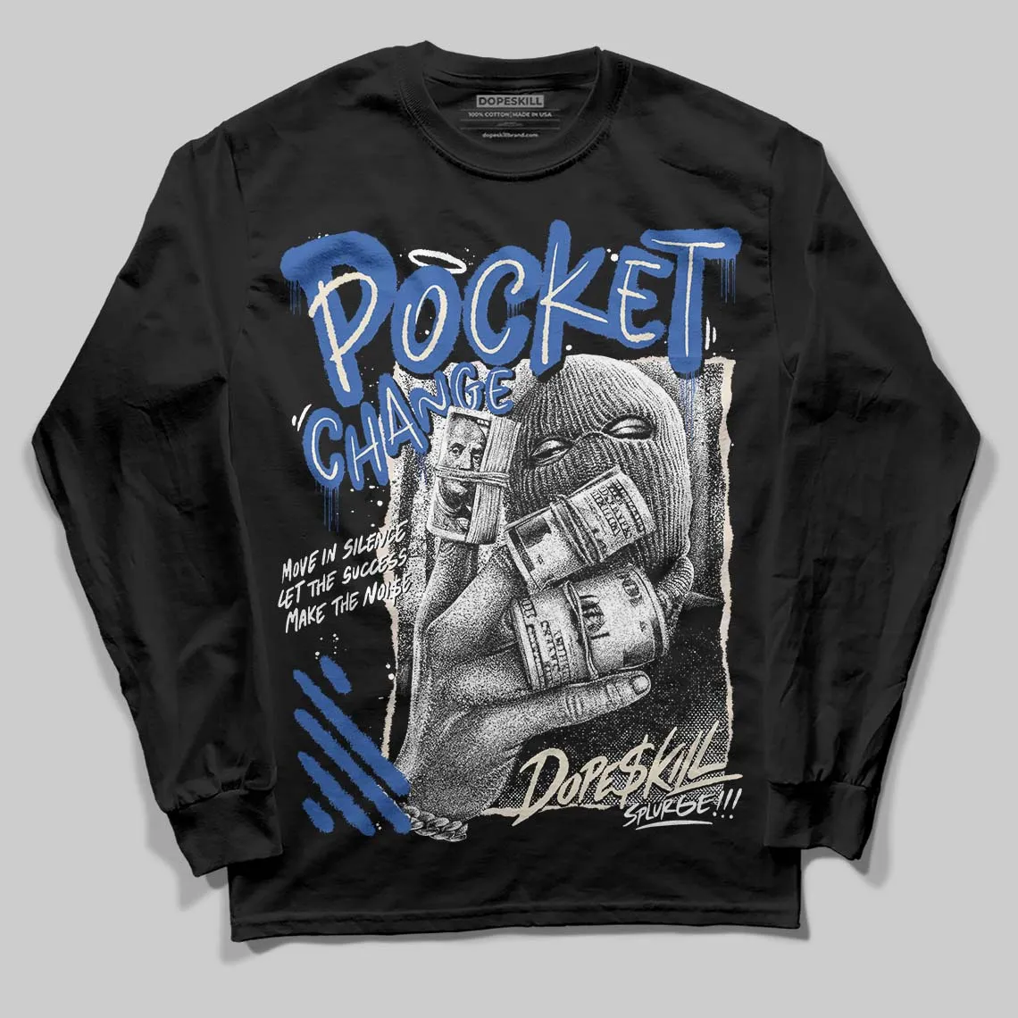 Travis Scott x Fragment 1s DopeSkill Long Sleeve T-Shirt Pocket Change Graphic sold by DopeSkill product image thumbnail 2
