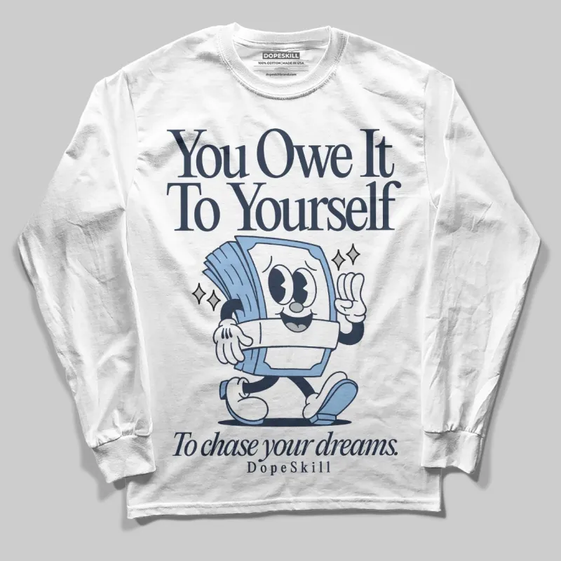 Gel-Cumulus 16 Wash/Independence Blue DopeSkill Long Sleeve T-Shirt Owe It To Yourself Graphic sold by DopeSkill