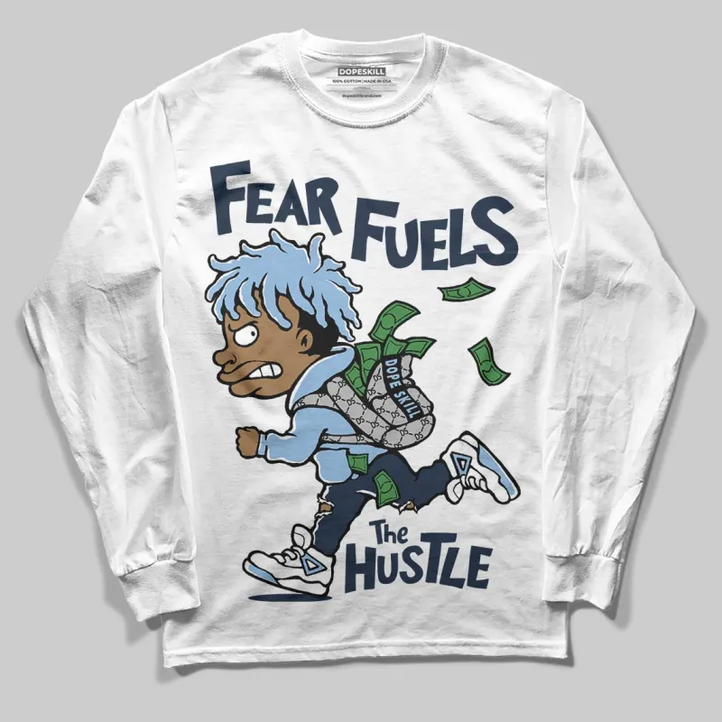 Gel-Cumulus 16 Wash/Independence Blue DopeSkill Long Sleeve T-Shirt Fear Fuels The Hustle Graphic sold by DopeSkill