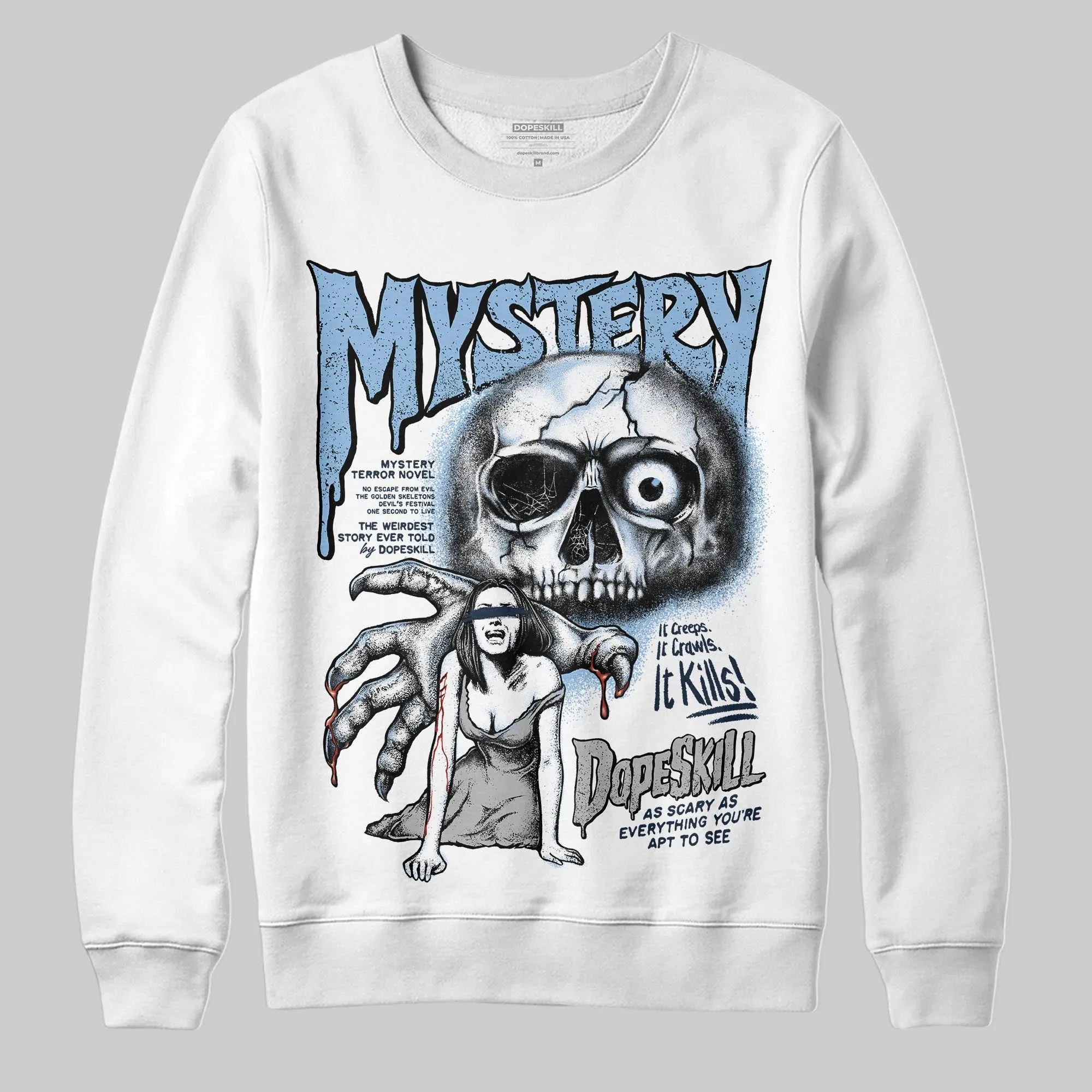 Gel-Cumulus 16 Wash/Independence Blue DopeSkill Sweatshirt Mystery Ghostly Grasp Graphic sold by DopeSkill