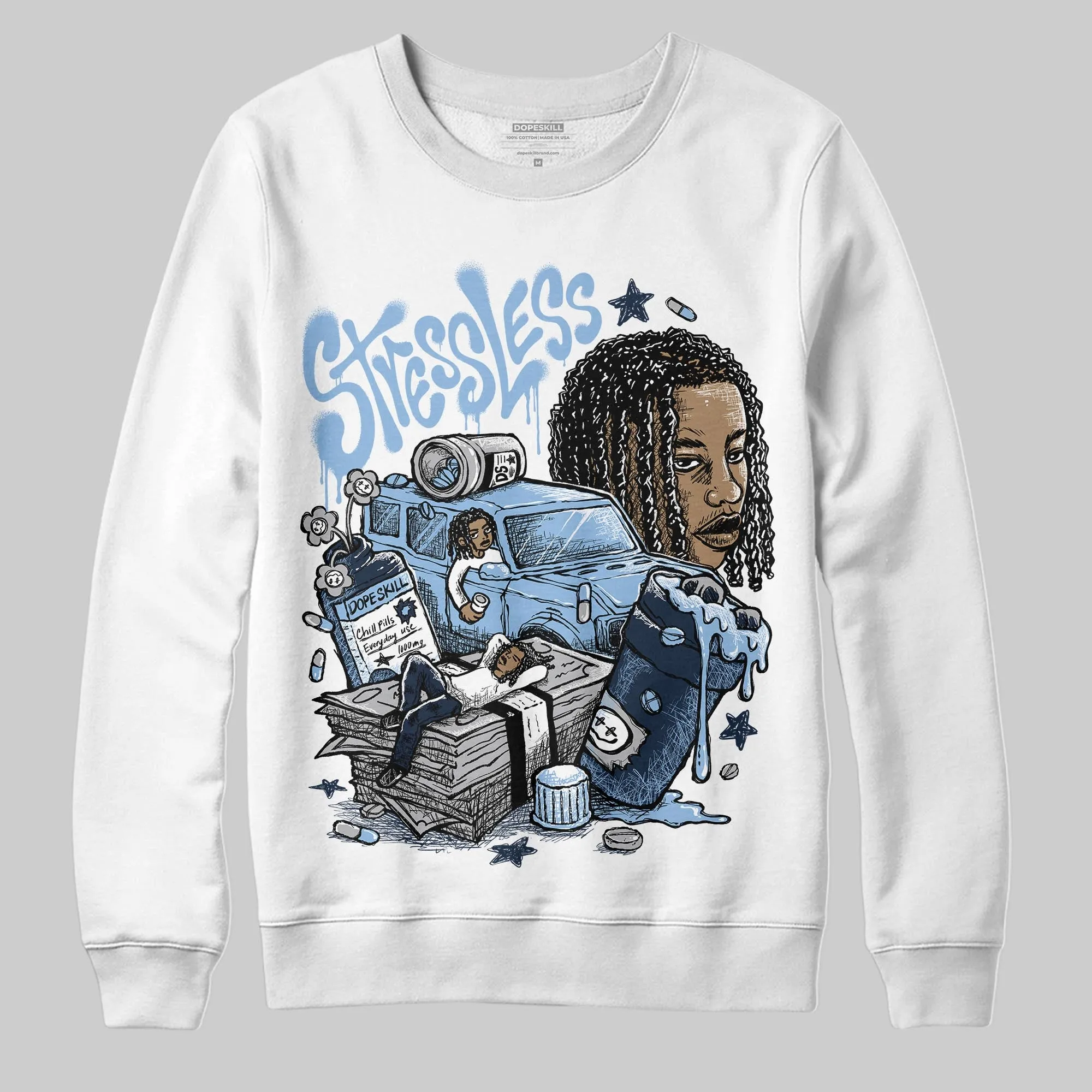 Gel-Cumulus 16 Wash/Independence Blue DopeSkill Sweatshirt Stressless Graphic sold by DopeSkill