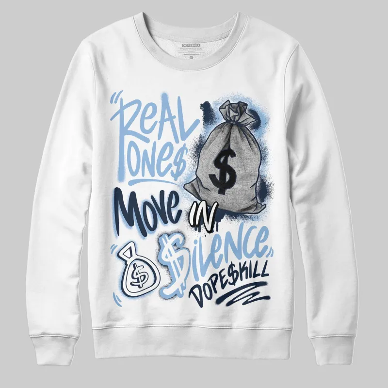 Gel-Cumulus 16 Wash/Independence Blue DopeSkill Sweatshirt Real Ones Move In Silence Graphic sold by DopeSkill
