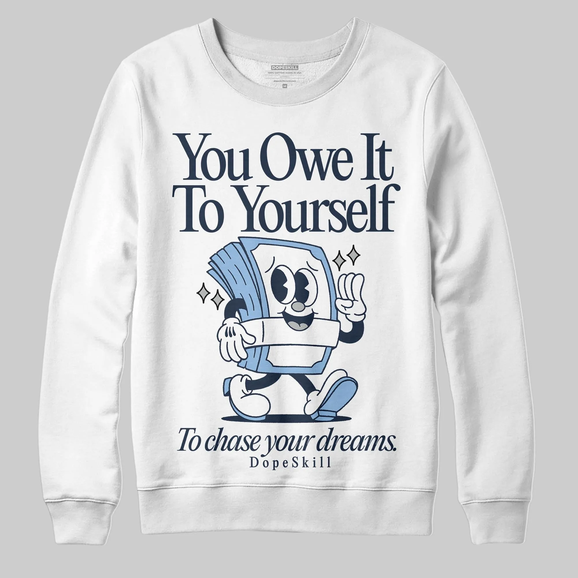 Gel-Cumulus 16 Wash/Independence Blue DopeSkill Sweatshirt Owe It To Yourself Graphic sold by DopeSkill