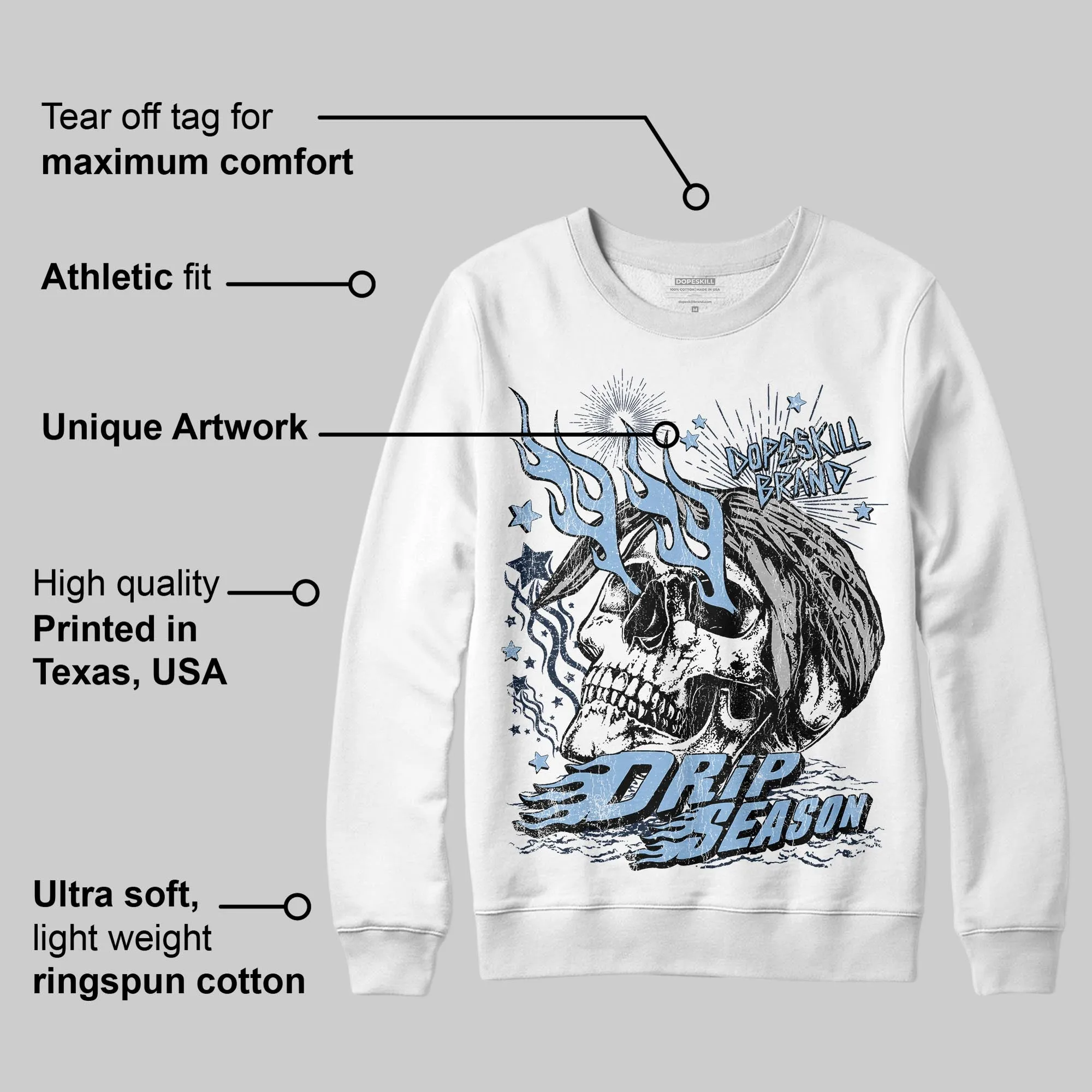 Gel-Cumulus 16 Wash/Independence Blue DopeSkill Sweatshirt Drip Season Graphic sold by DopeSkill product image thumbnail 3