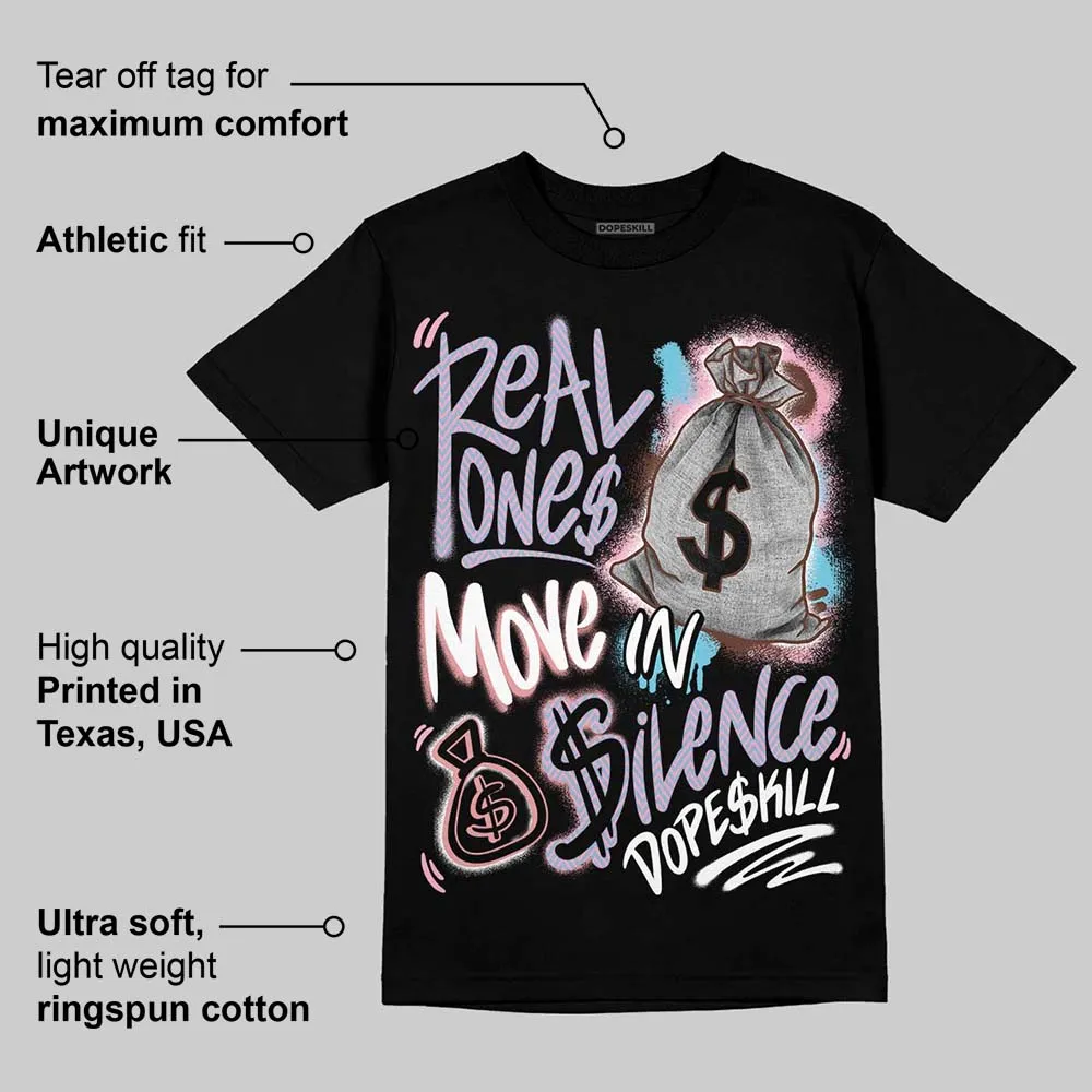 Harris Tweed x Denim Turquoise Dunk DopeSkill T-Shirt Real Ones Move In Silence Graphic sold by DopeSkill product image thumbnail 3