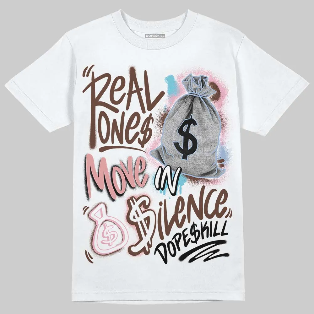 Harris Tweed x Denim Turquoise Dunk DopeSkill T-Shirt Real Ones Move In Silence Graphic sold by DopeSkill product image thumbnail 2