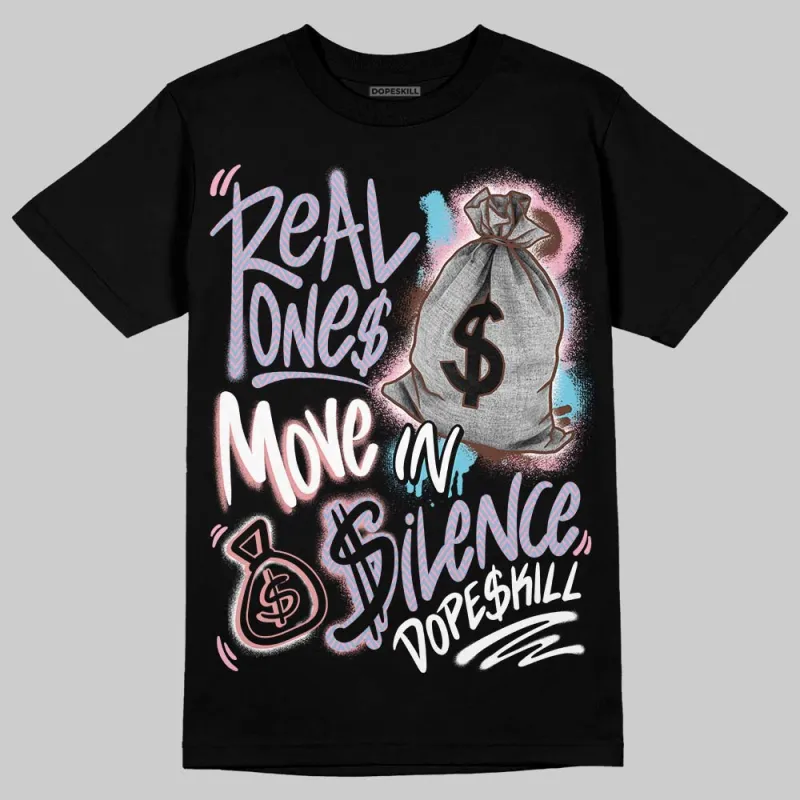 Harris Tweed x Denim Turquoise Dunk DopeSkill T-Shirt Real Ones Move In Silence Graphic sold by DopeSkill