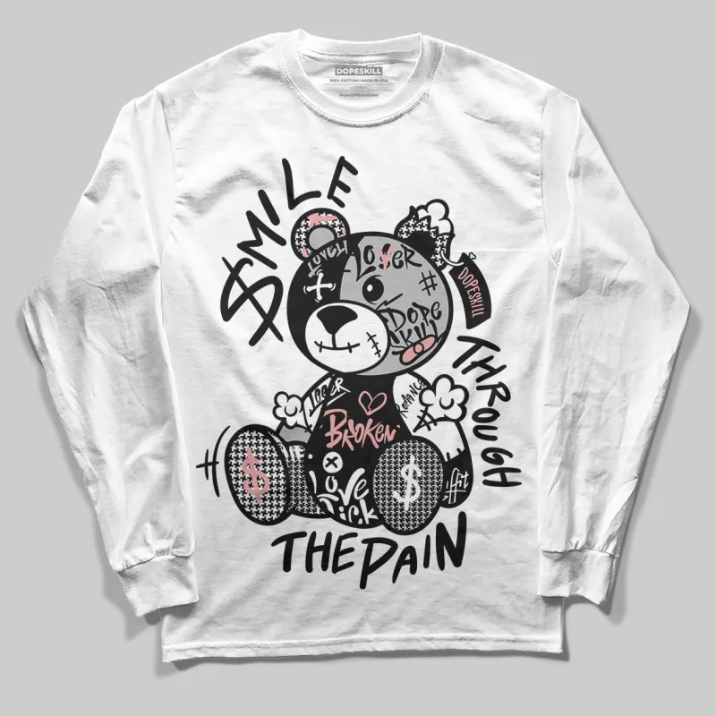 Harris Tweed x Black/Phantom Dunk DopeSkill Long Sleeve T-Shirt Smile Through The Pain Graphic sold by DopeSkill