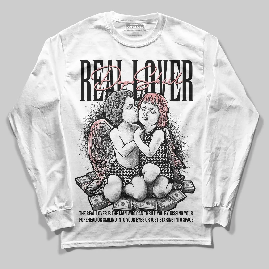 Harris Tweed x Black/Phantom Dunk DopeSkill Long Sleeve T-Shirt Real Lover Graphic sold by DopeSkill