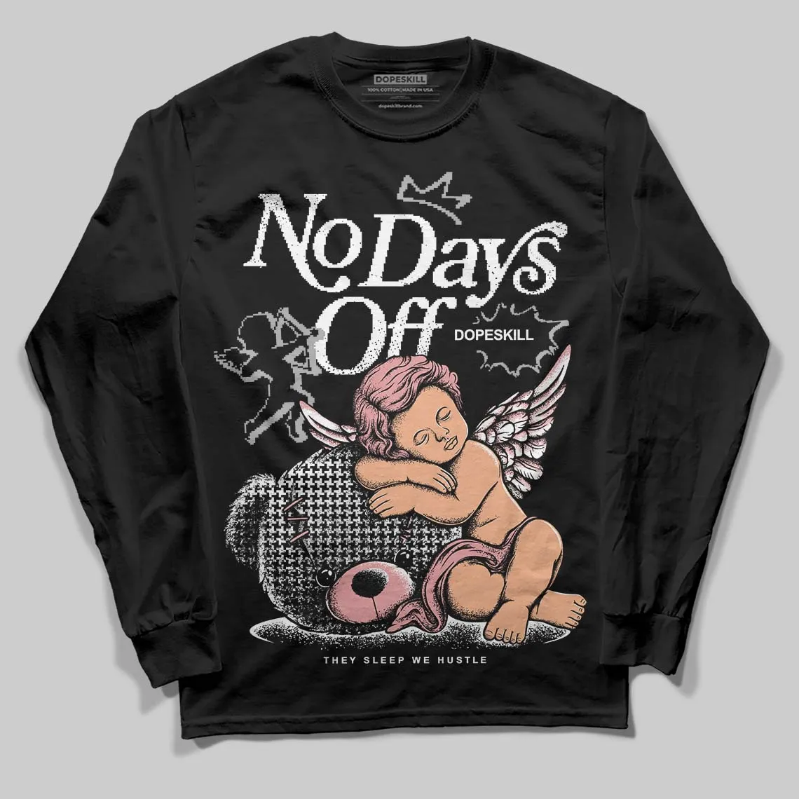 Harris Tweed x Black/Phantom Dunk DopeSkill Long Sleeve T-Shirt New No Days Off Graphic sold by DopeSkill product image thumbnail 2