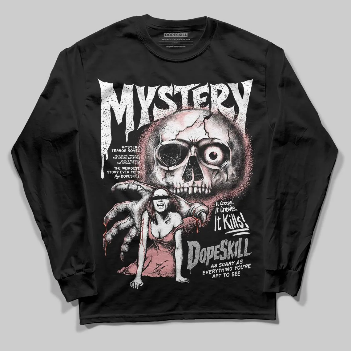Harris Tweed x Black/Phantom Dunk DopeSkill Long Sleeve T-Shirt Mystery Ghostly Grasp Graphic sold by DopeSkill product image thumbnail 2