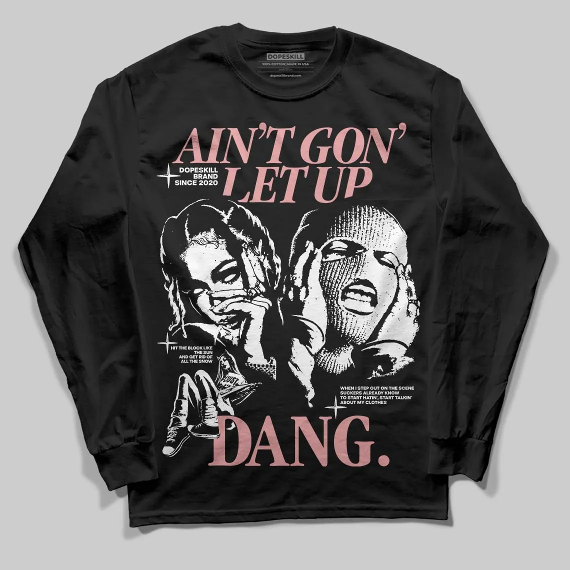 Harris Tweed x Black/Phantom Dunk DopeSkill Long Sleeve T-Shirt Ain't Gon' Let Up Graphic sold by DopeSkill product image thumbnail 2