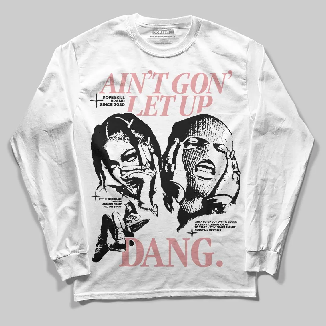 Harris Tweed x Black/Phantom Dunk DopeSkill Long Sleeve T-Shirt Ain't Gon' Let Up Graphic sold by DopeSkill