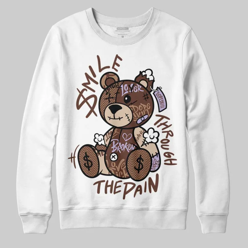 Harris Tweed x Sesame/Violet Mist Dunk DopeSkill Sweatshirt Smile Through The Pain Graphic sold by DopeSkill