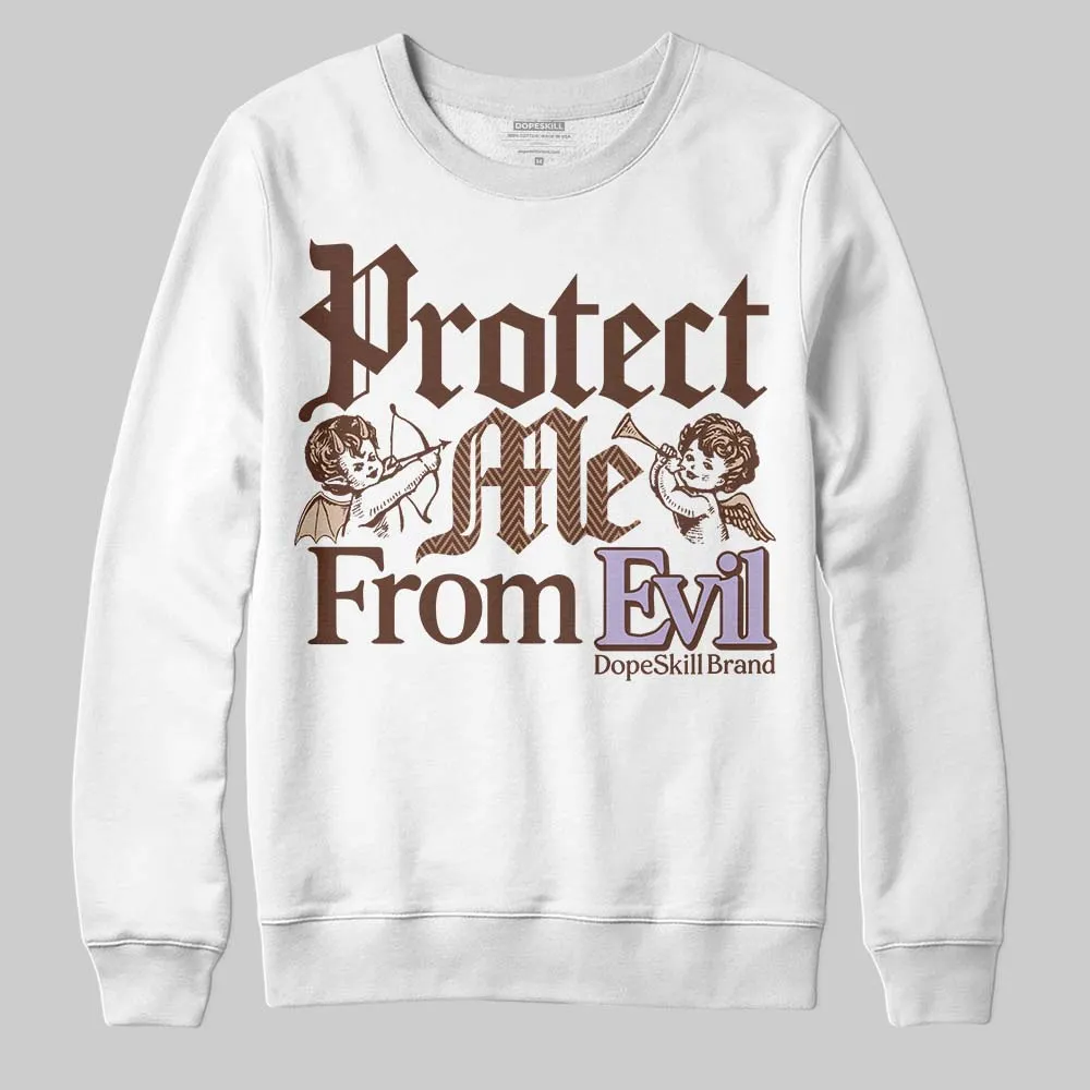 Harris Tweed x Sesame/Violet Mist Dunk DopeSkill Sweatshirt Protect Me From Evil Graphic sold by DopeSkill