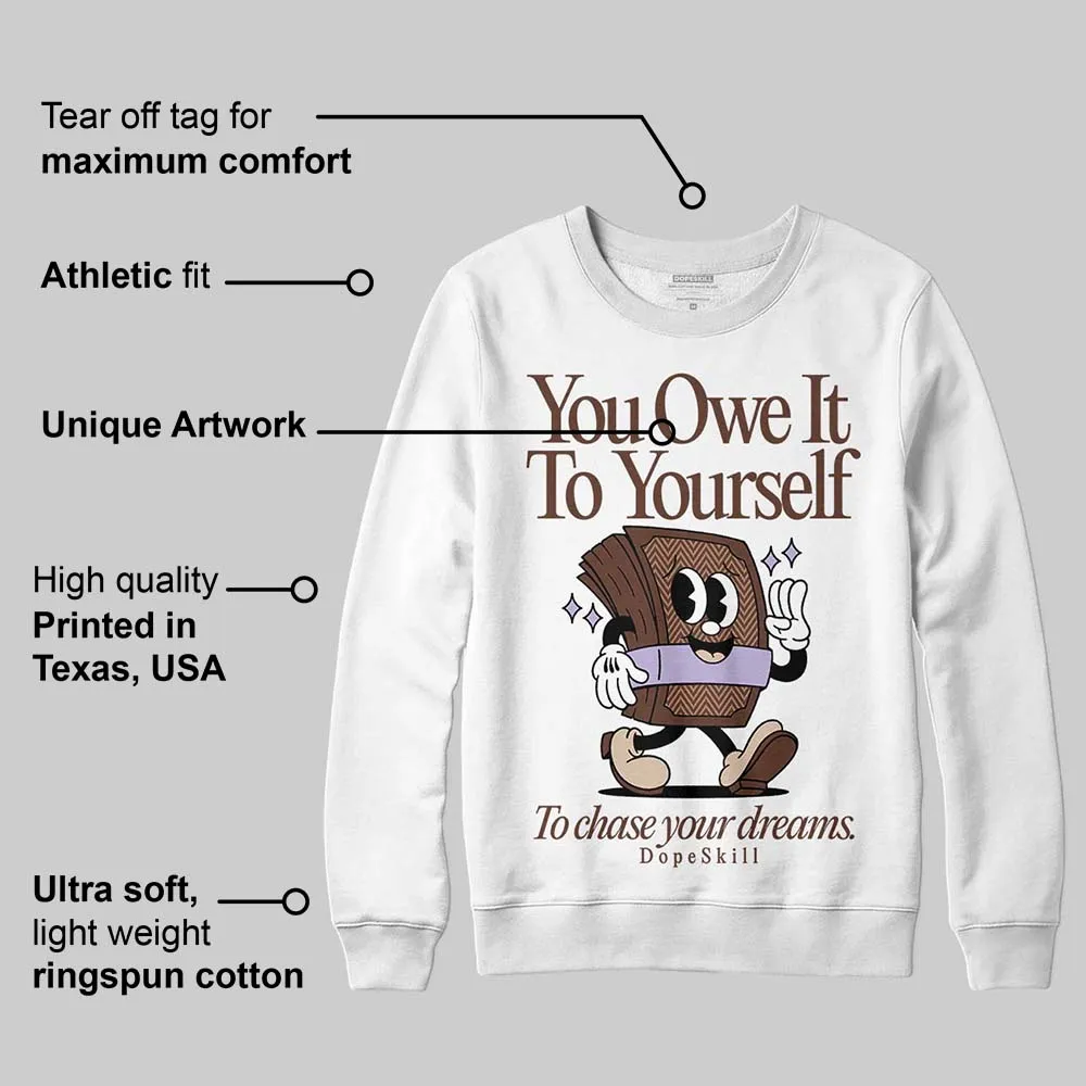 Harris Tweed x Sesame/Violet Mist Dunk DopeSkill Sweatshirt Owe It To Yourself Graphic sold by DopeSkill product image thumbnail 3