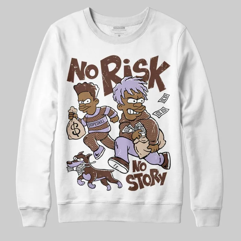 Harris Tweed x Sesame/Violet Mist Dunk DopeSkill Sweatshirt No Risk No Story Graphic sold by DopeSkill