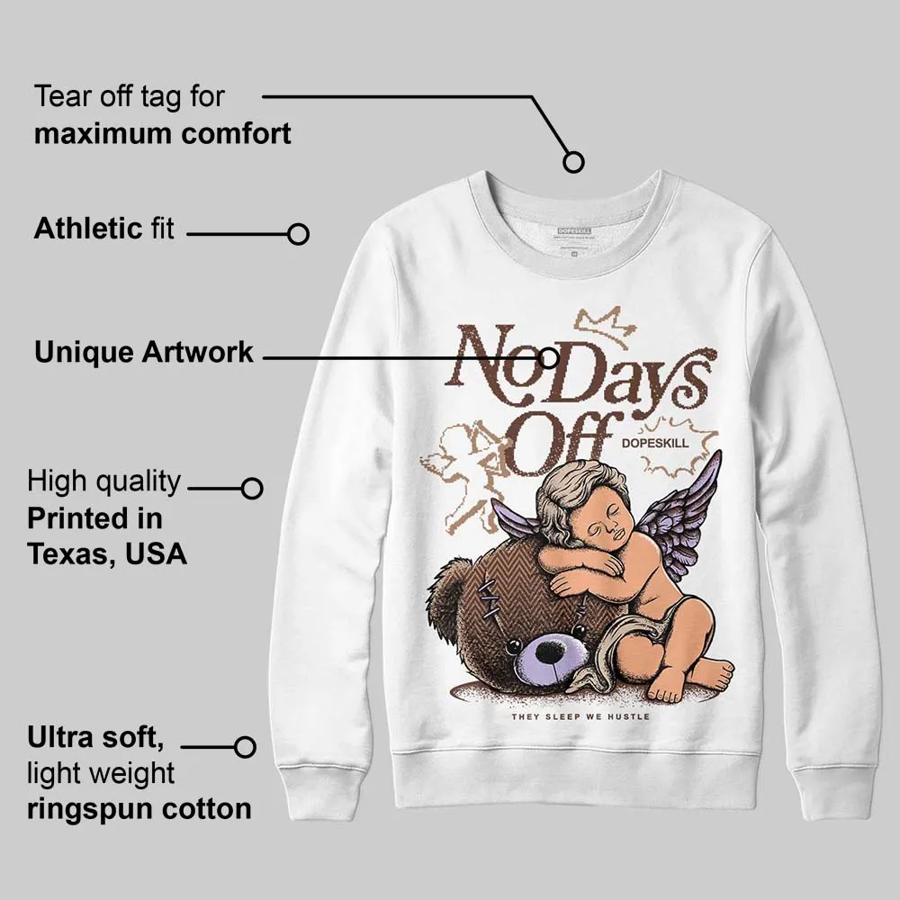 Harris Tweed x Sesame/Violet Mist Dunk DopeSkill Sweatshirt New No Days Off Graphic sold by DopeSkill product image thumbnail 3