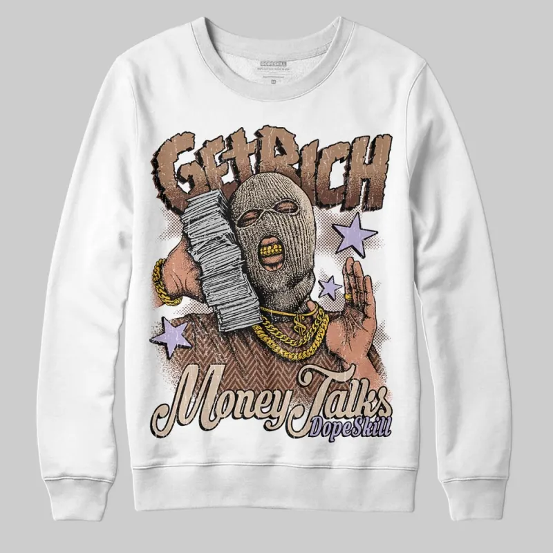 Harris Tweed x Sesame/Violet Mist Dunk DopeSkill Sweatshirt Get Rich Graphic sold by DopeSkill