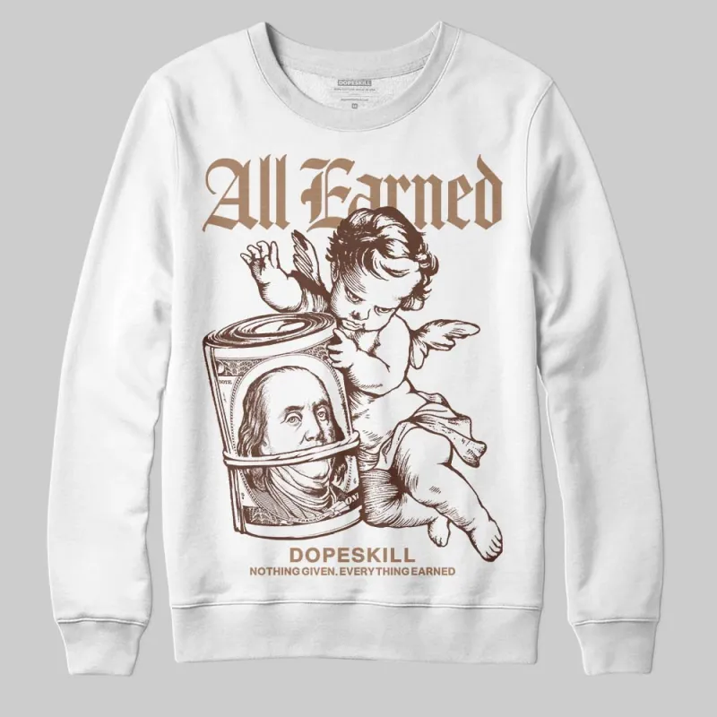 Harris Tweed x Sesame/Violet Mist Dunk DopeSkill Sweatshirt All Earned Graphic sold by DopeSkill