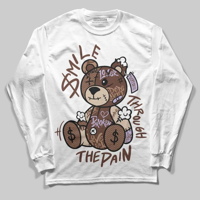 Harris Tweed x Sesame/Violet Mist Dunk DopeSkill Long Sleeve T-Shirt Smile Through The Pain Graphic sold by DopeSkill