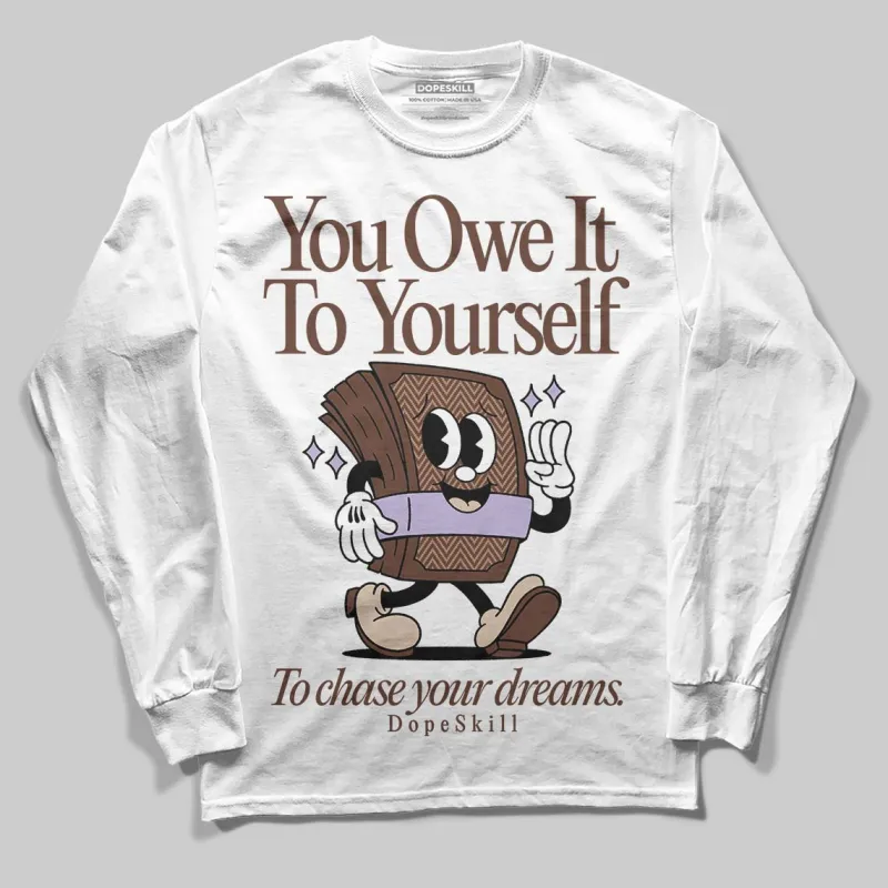 Harris Tweed x Sesame/Violet Mist Dunk DopeSkill Long Sleeve T-Shirt Owe It To Yourself Graphic sold by DopeSkill