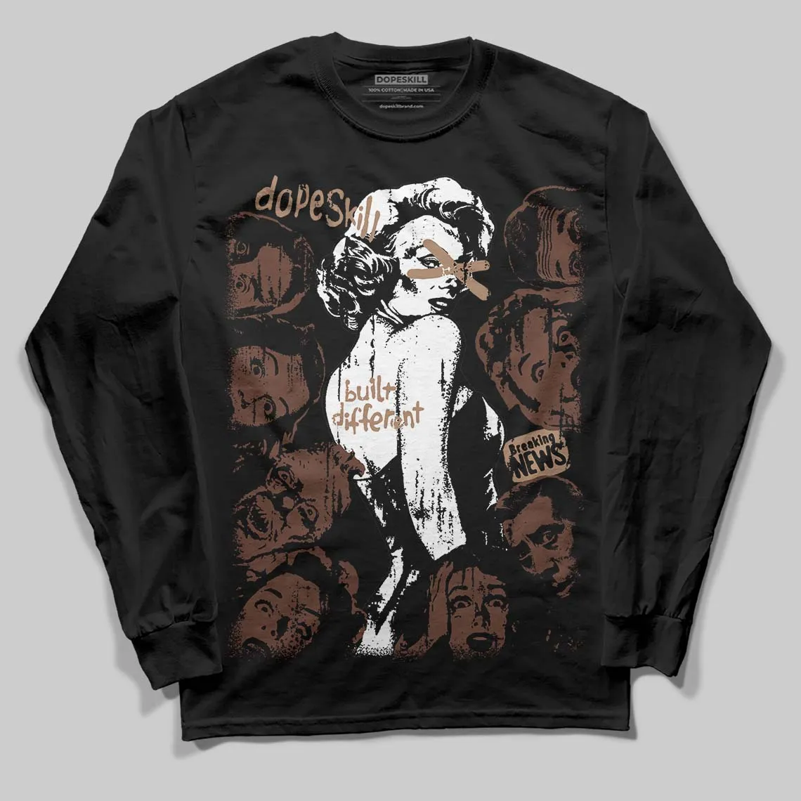 Harris Tweed x Sesame/Violet Mist Dunk DopeSkill Long Sleeve T-Shirt Built Different Graphic sold by DopeSkill product image thumbnail 2