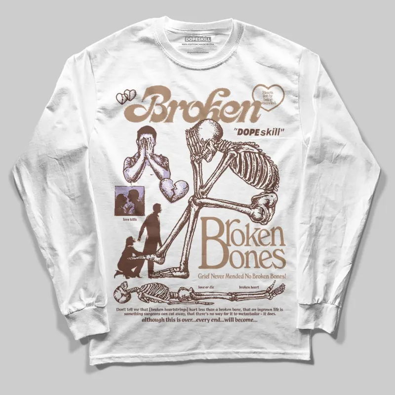 Harris Tweed x Sesame/Violet Mist Dunk DopeSkill Long Sleeve T-Shirt Broken Bones Graphic sold by DopeSkill