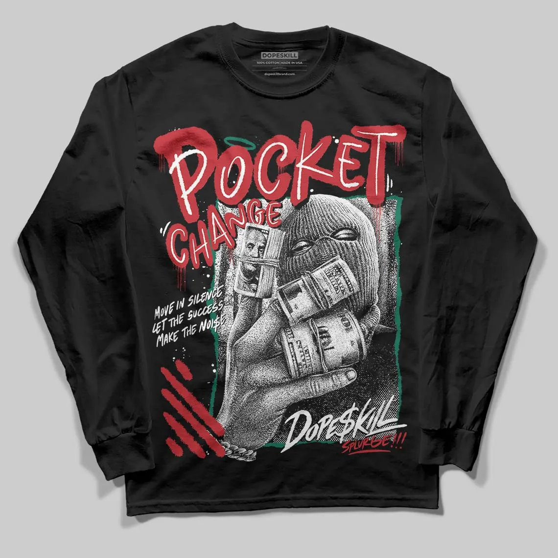 Mexico 'El Vuelo' 3s DopeSkill Long Sleeve T-Shirt Pocket Change Graphic sold by DopeSkill product image thumbnail 2