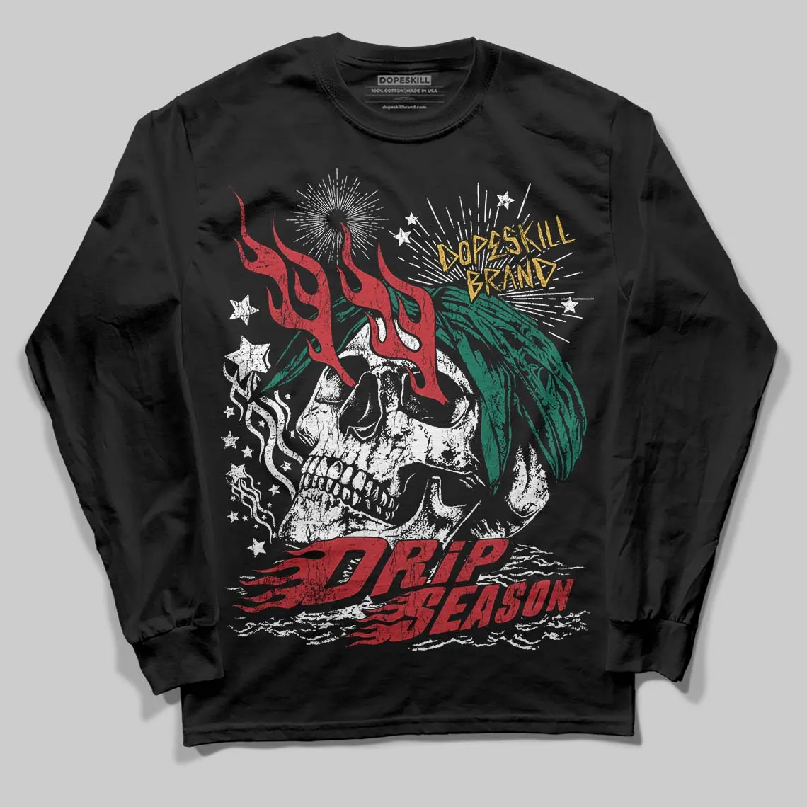 Mexico 'El Vuelo' 3s DopeSkill Long Sleeve T-Shirt Drip Season Graphic sold by DopeSkill product image thumbnail 2