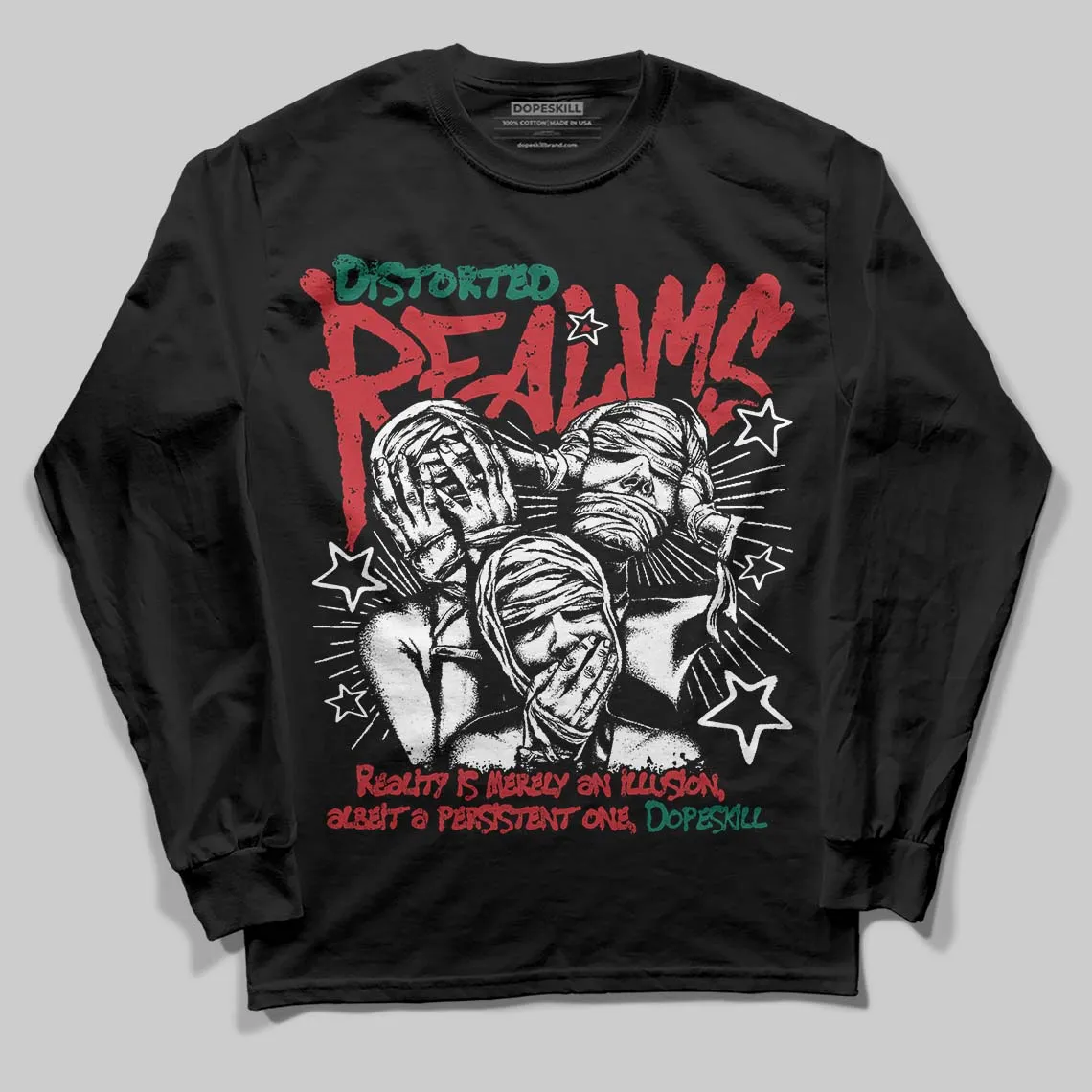 Mexico 'El Vuelo' 3s DopeSkill Long Sleeve T-Shirt Distorted Realms Graphic sold by DopeSkill product image thumbnail 2