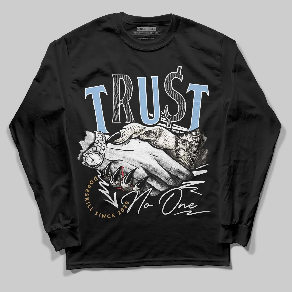 Diamond Turf 'Must Be the Money' DopeSkill Long Sleeve T-Shirt Trust No One Graphic sold by DopeSkill product image thumbnail 2