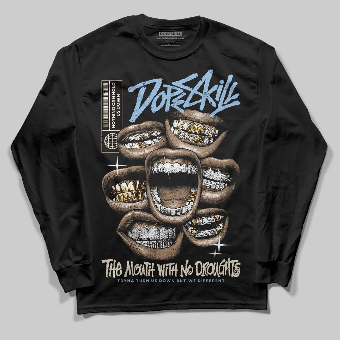 Diamond Turf 'Must Be the Money' DopeSkill Long Sleeve T-Shirt The Mouth With No Droughts Graphic sold by DopeSkill product image thumbnail 2