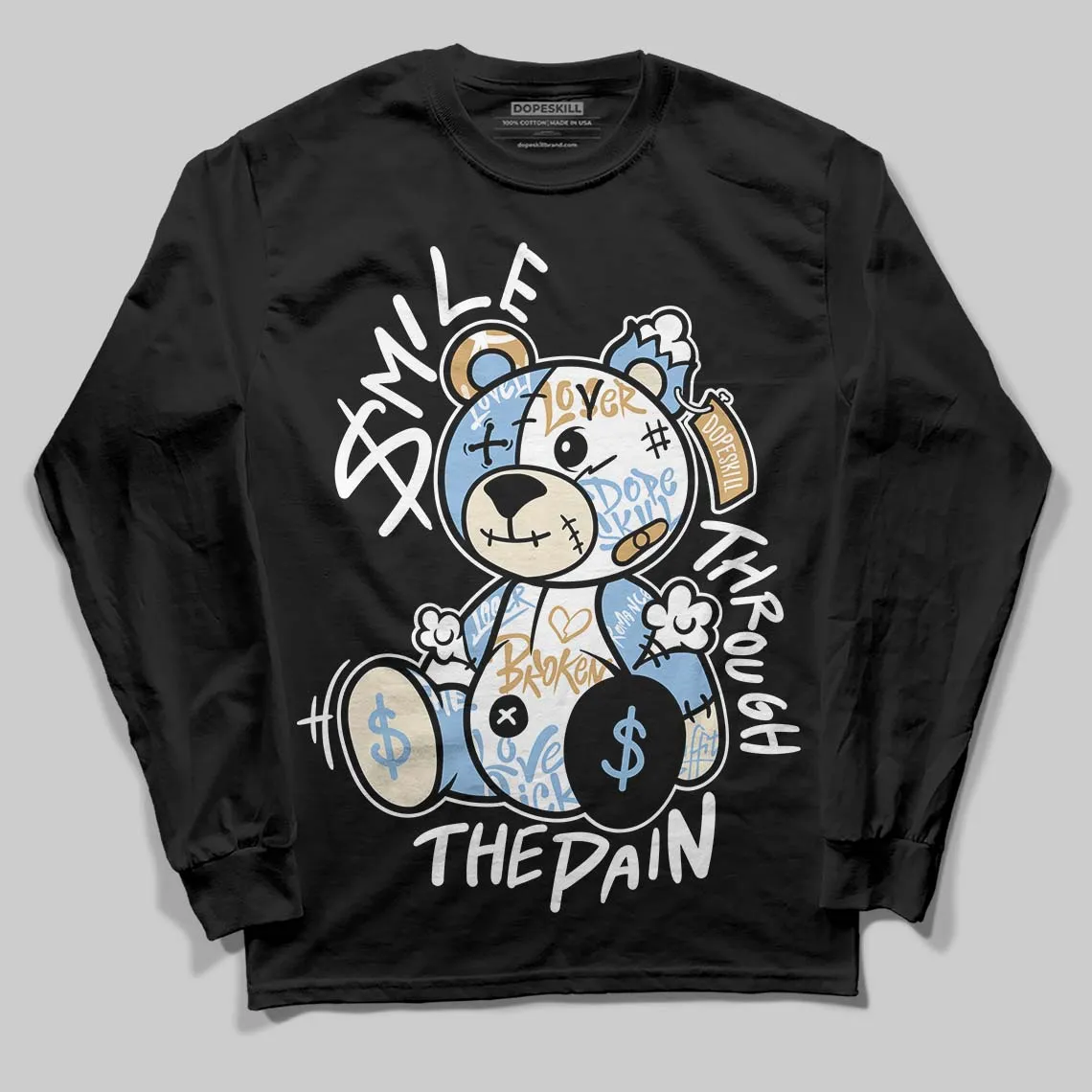 Diamond Turf 'Must Be the Money' DopeSkill Long Sleeve T-Shirt Smile Through The Pain Graphic sold by DopeSkill product image thumbnail 2