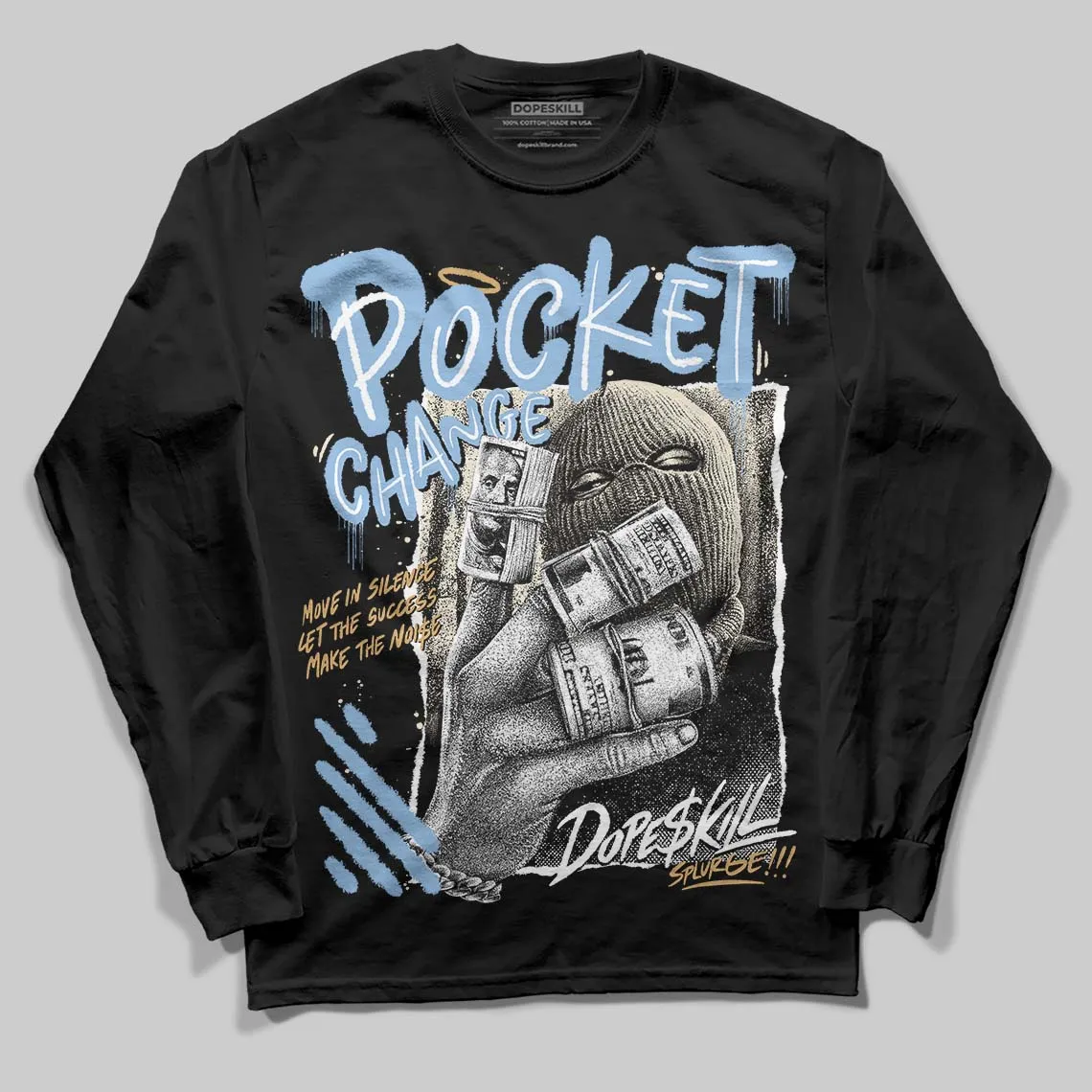 Diamond Turf 'Must Be the Money' DopeSkill Long Sleeve T-Shirt Pocket Change Graphic sold by DopeSkill product image thumbnail 2