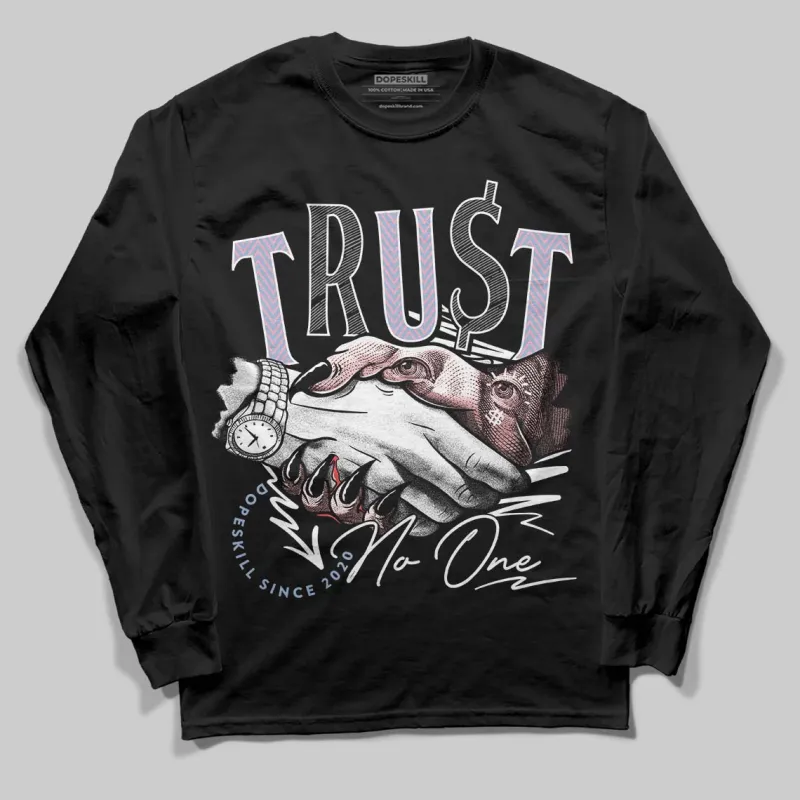 Harris Tweed x Denim Turquoise Dunk DopeSkill Long Sleeve T-Shirt Trust No One Graphic sold by DopeSkill