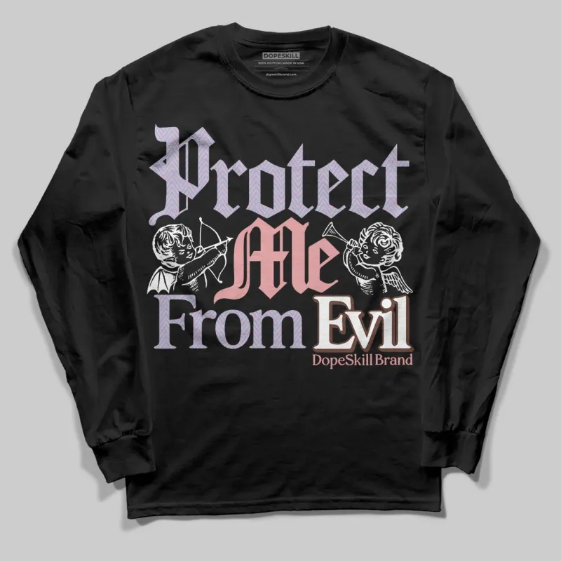 Harris Tweed x Denim Turquoise Dunk DopeSkill Long Sleeve T-Shirt Protect Me From Evil Graphic sold by DopeSkill