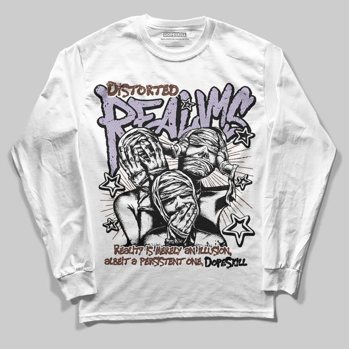 Harris Tweed x Denim Turquoise Dunk DopeSkill Long Sleeve T-Shirt Distorted Realms Graphic sold by DopeSkill product image thumbnail 2