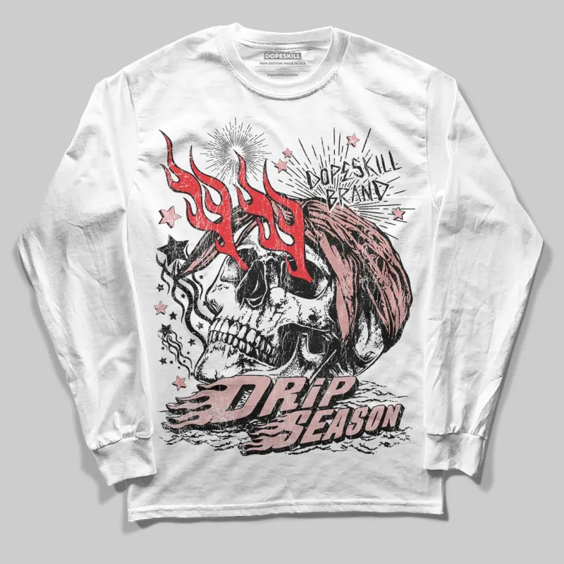 Dusty Rose 40s DopeSkill Long Sleeve T-Shirt Drip Season Graphic sold by DopeSkill