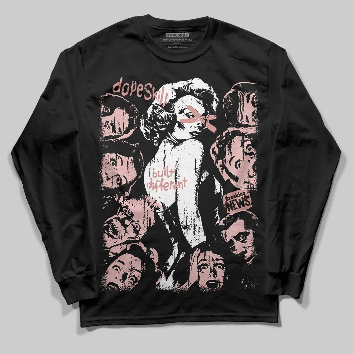 Dusty Rose 40s DopeSkill Long Sleeve T-Shirt Built Different Graphic sold by DopeSkill product image thumbnail 2