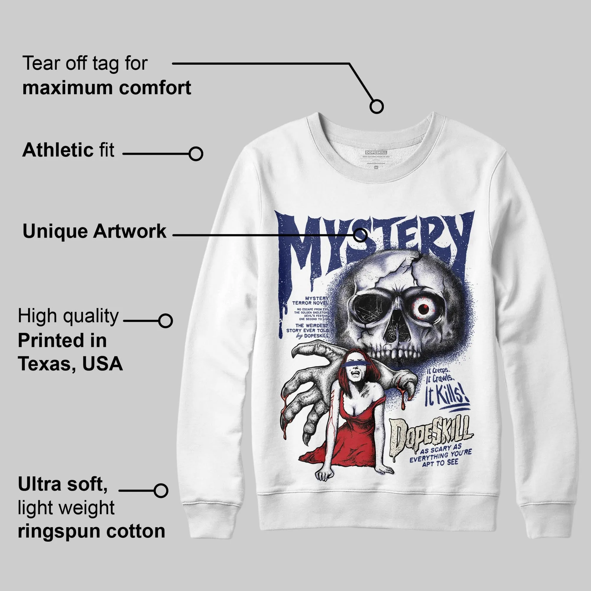 Rare Air 11s DopeSkill Sweatshirt Mystery Ghostly Grasp Graphic sold by DopeSkill product image thumbnail 2