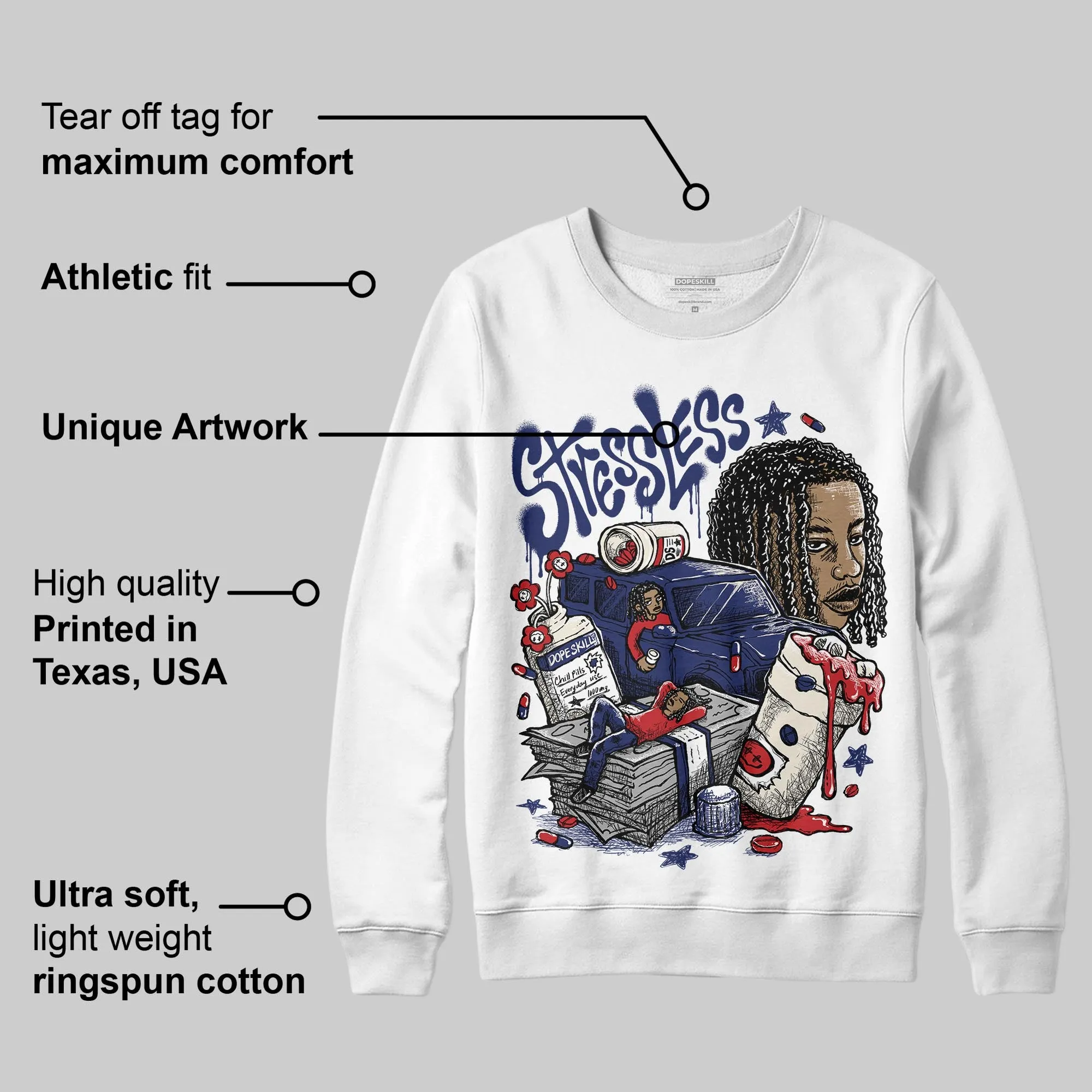 Rare Air 11s DopeSkill Sweatshirt Stressless Graphic sold by DopeSkill product image thumbnail 2