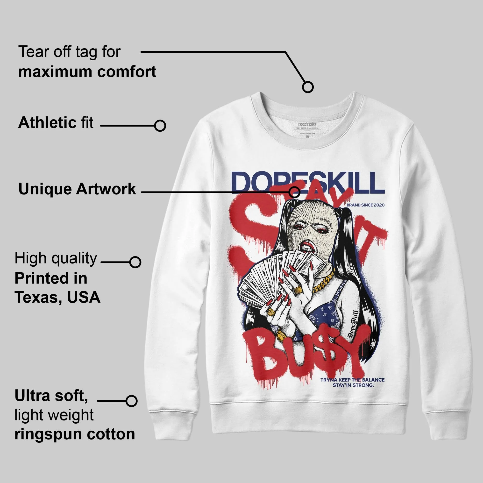 Rare Air 11s DopeSkill Sweatshirt Stay It Busy Graphic sold by DopeSkill product image thumbnail 2