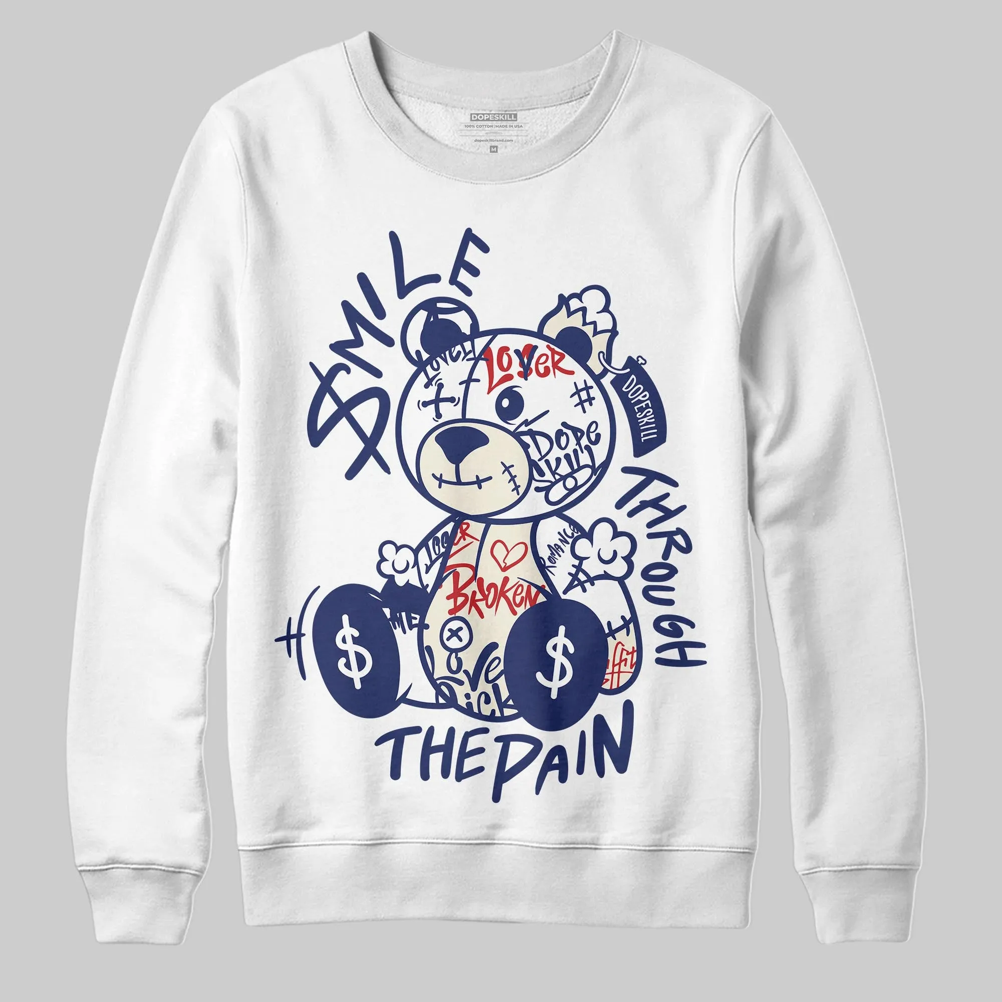 Rare Air 11s DopeSkill Sweatshirt Smile Through The Pain Graphic sold by DopeSkill
