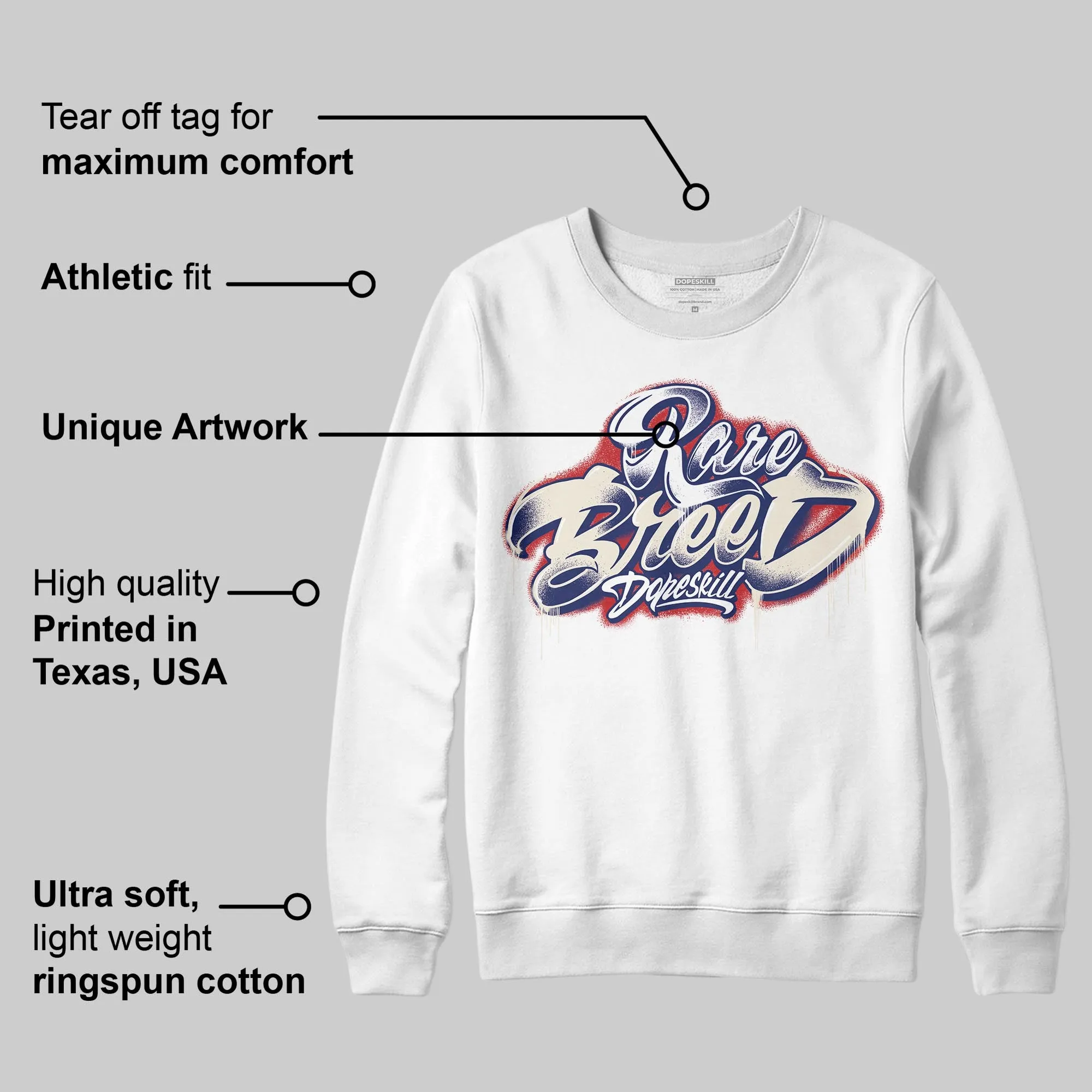 Rare Air 11s DopeSkill Sweatshirt Rare Breed Type Graphic sold by DopeSkill product image thumbnail 2