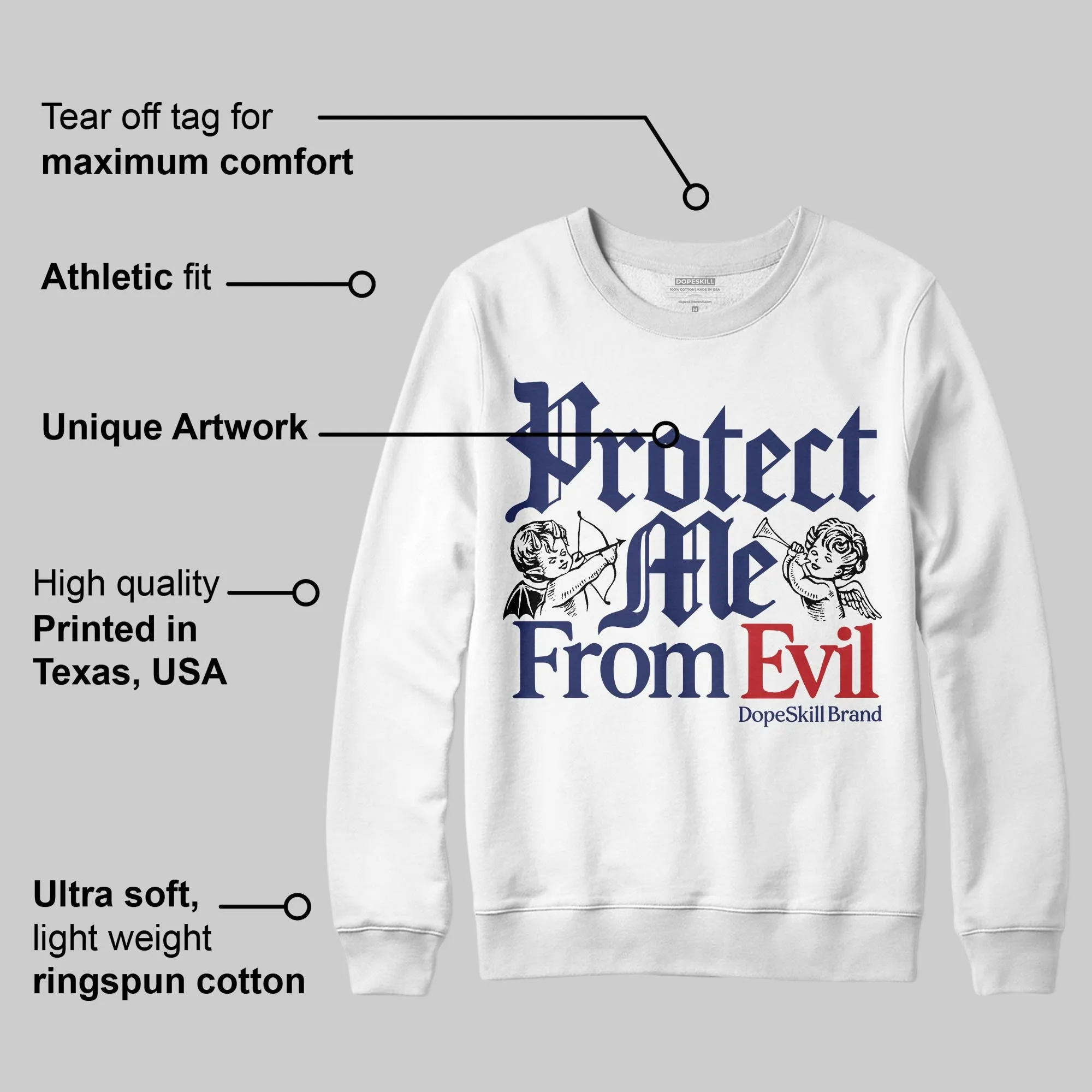 Rare Air 11s DopeSkill Sweatshirt Protect Me From Evil Graphic sold by DopeSkill product image thumbnail 2