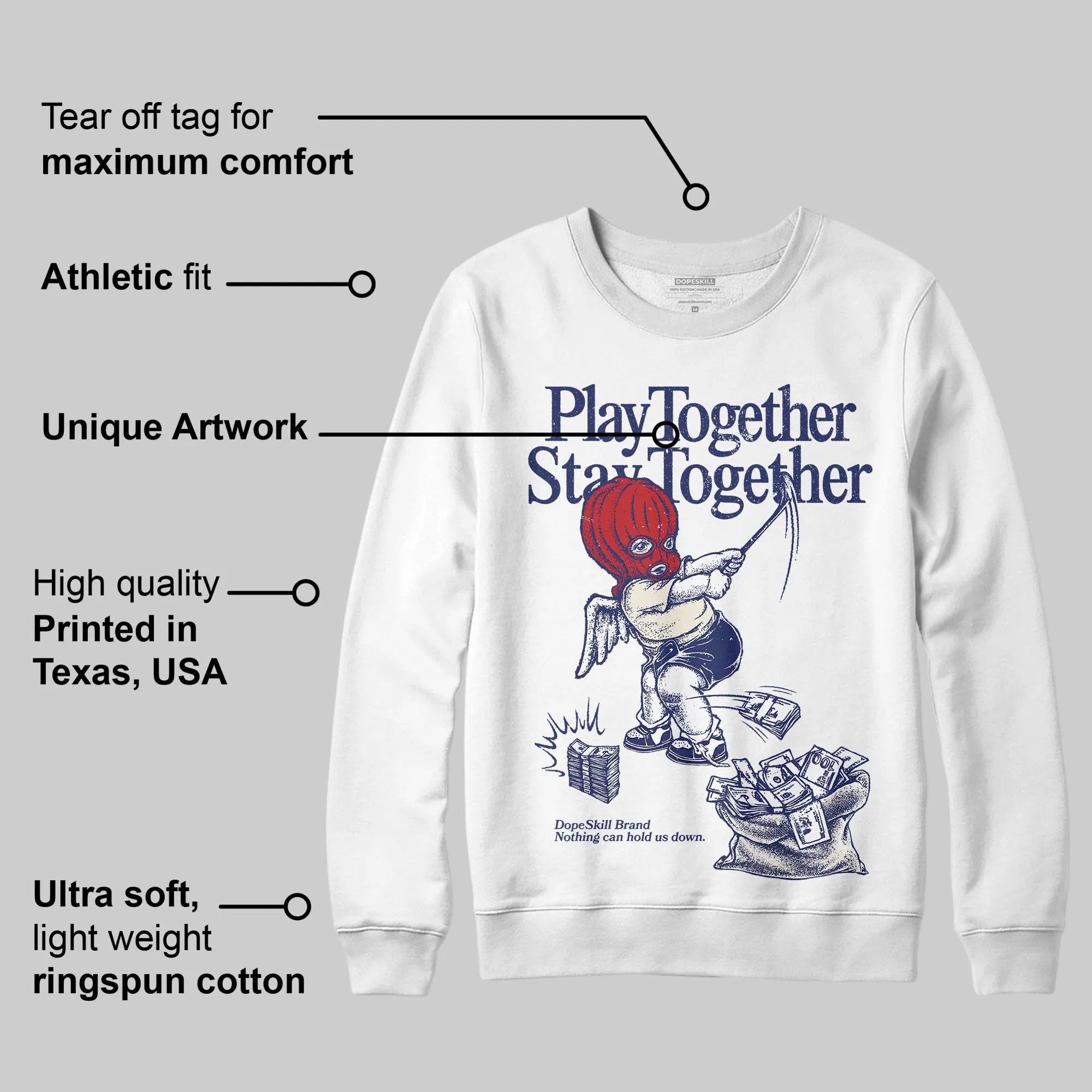 Rare Air 11s DopeSkill Sweatshirt Play together, Stay together Graphic sold by DopeSkill product image thumbnail 2
